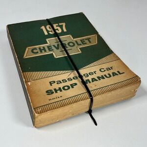 VTG 1957 Chevrolet Passenger Car Shop Manual RS-60-S & M Green Softcover READ